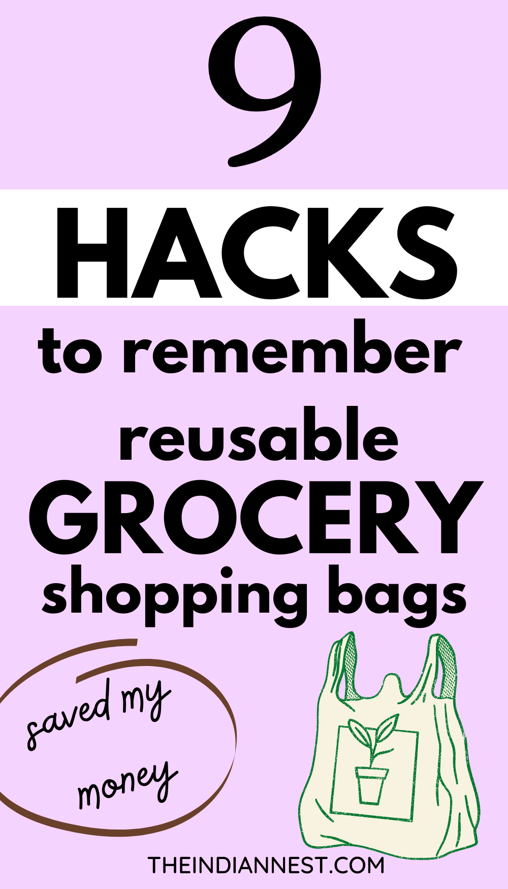 Reusable  shopping bags ways to remember it